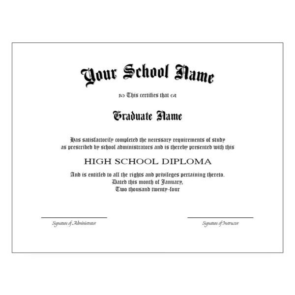 Diploma Reprint